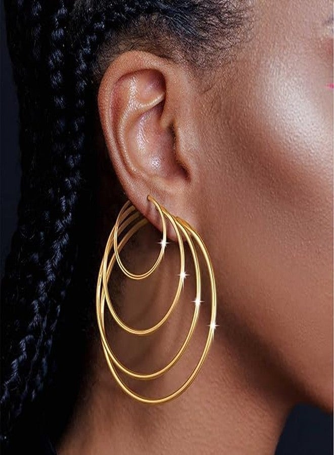 Cuicanstar 8 Pairs Stud Earrings Hoop Earrings Set for Women Girls, Gold Plated Silver Black Stainless Steel Hoops Women's Earrings Loop Earrings 3-6mm Studs Earrings Cubic Zirconia CZ Earrings - Image 2
