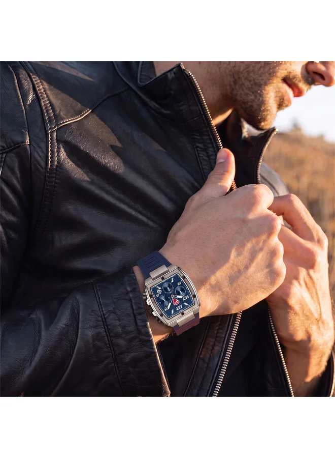Ducati Blue Pioneer Blue Dial, Silicone Strap, Chronograph Watch for Men, 41mm for Men | Best Price UAE