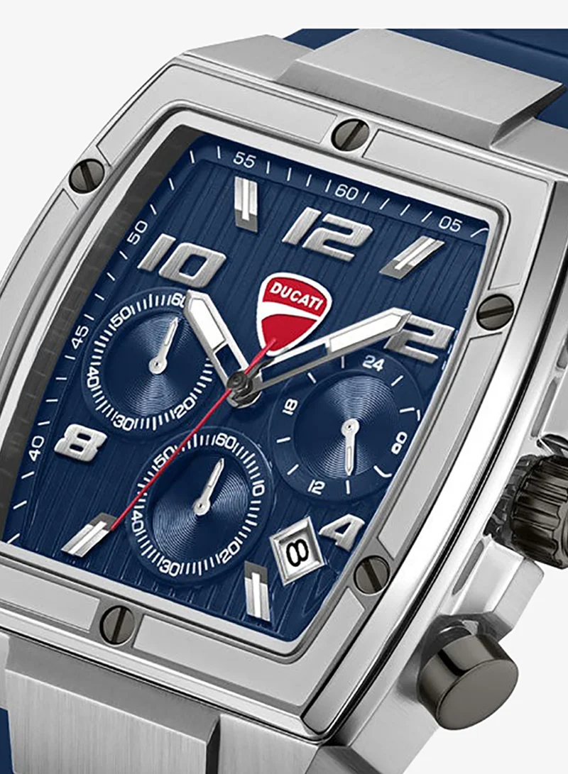 Ducati Blue Pioneer Blue Dial, Silicone Strap, Chronograph Watch for Men, 41mm for Men | Best Price UAE