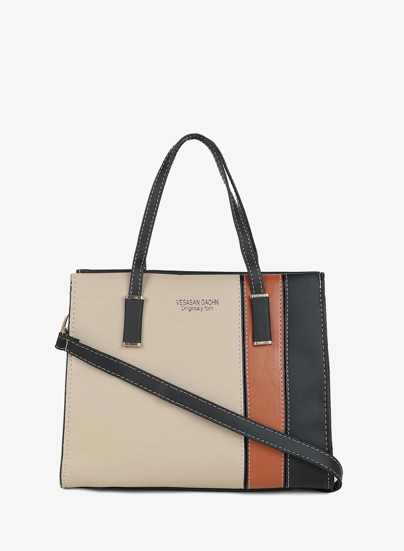 Haute Sauce  Big Tri Colour Tote Bag for Women | Best Price UAE