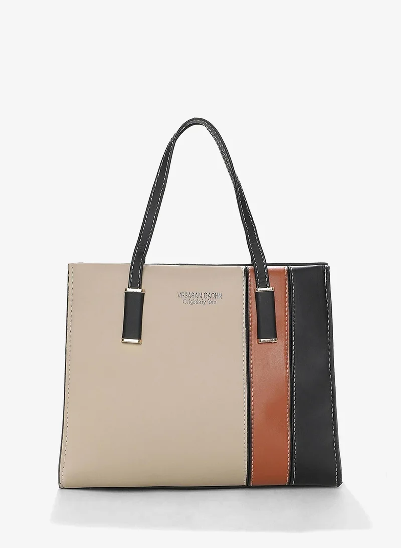 Big Tri Colour Tote Bag