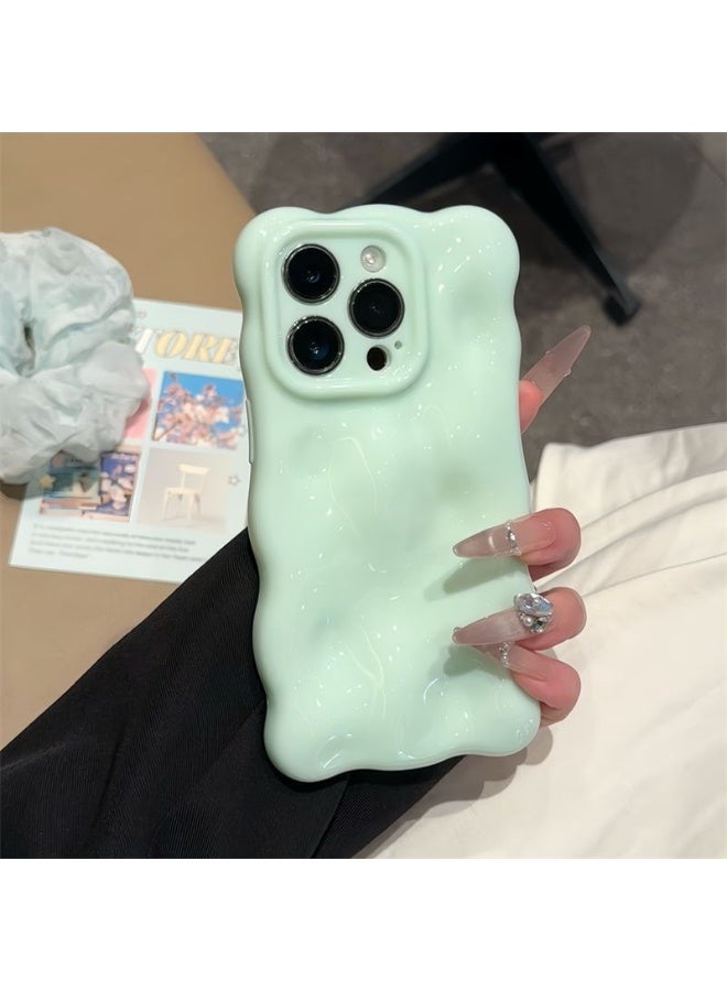 NIBEMINENT Minimalist Solid Color Protective TPU Case Cover For iPhone 15 Plus, Mint Green