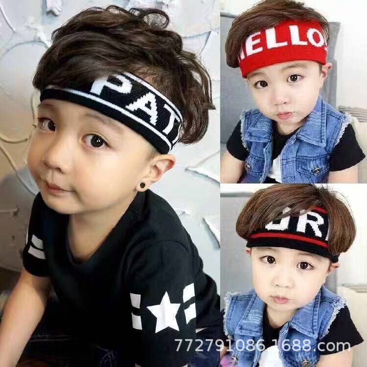 Children'S Sports Hair Band Hip-Hop Hip-Hop Dance Sweat-Absorbent Boys And Girls Hair Band Wash Face Headscarf Yoga Knitted Headband - Image 2