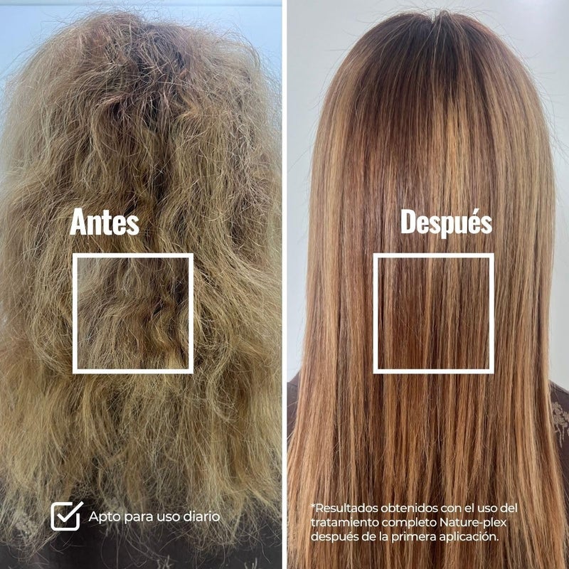 abril et nature - Nature Plex, STOP Breakage - Professional Foam for Damaged or Chemically Treated Hair - Repairing Mousse - Before and After Technical Treatments - 100 ml - Image 2