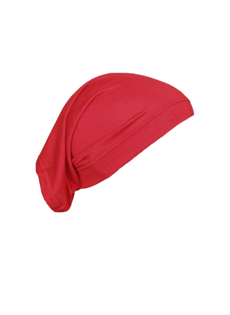 Generic Silky Cotton Beanie MSL09 Elastic Breathable Turban Cap 17# Red 