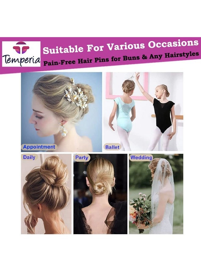 Temperia - Temperia U Hair Pins for Women & Girls | Juda Pins (Pack Of 50) (7cm Long) | Stylish U-Shaped Hairpins for Hairstyling | Hair Styling Accessories Clips (Black) - Image 1