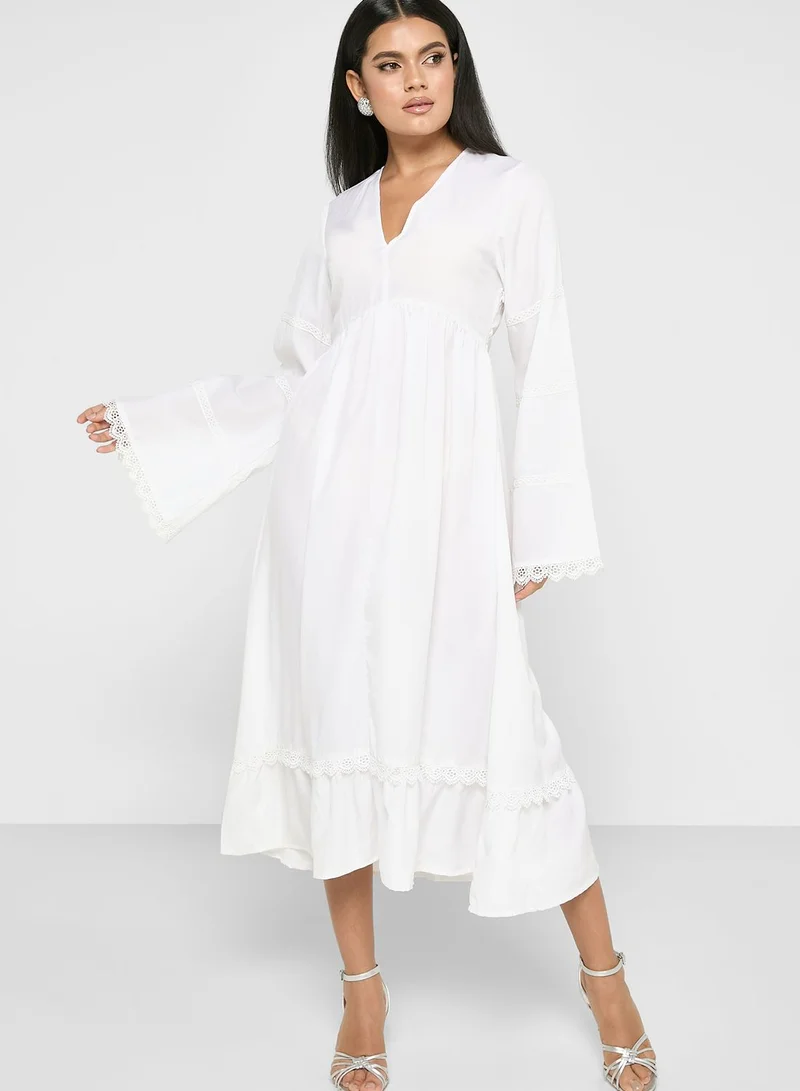 ELLA Flute Sleeve Detail Dress