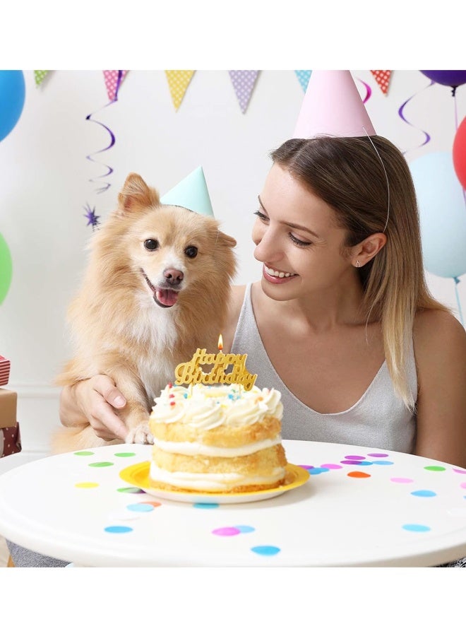 Happy Birthday Candles Letter Cake Topper with 10 Pcs 3 Inch Short Thin Spiral Candles for Cake Topper Birthday Decoration Party Supplies - Image 4