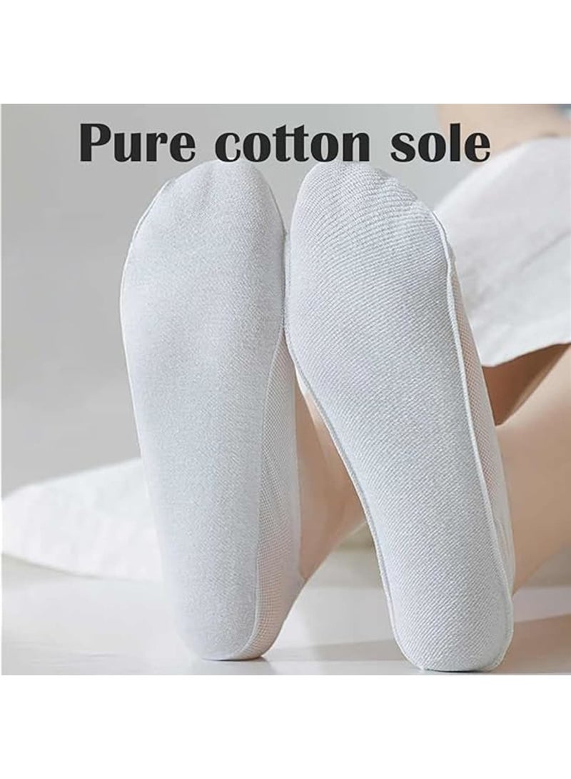 SYOSI No Show Socks for Women, Invisible Sling Back Low Cut Half Toe Topper Socks with Non Slip Straps for Heels, Breathable and Comfortable Liner Socks for Flats or Dress Shoes, 6 Pairs - Image 2