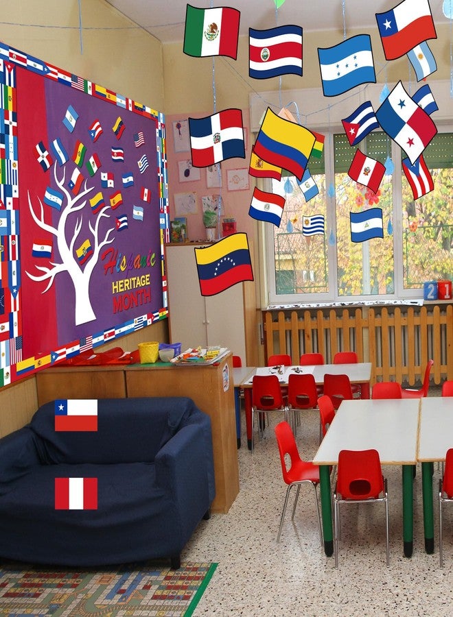 Containlol Hispanic Heritage Month Bulletin Board Decorations Latin American Classroom Decor Spanish Flags Cutouts for National Hispanic Classroom School Party Supplies (Tree) - Image 5