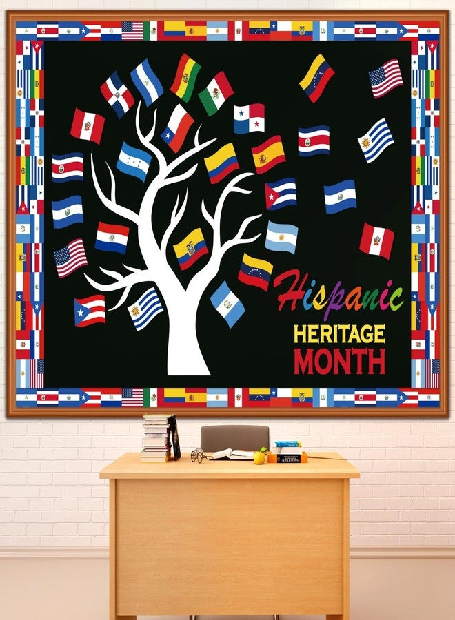 Containlol Hispanic Heritage Month Bulletin Board Decorations Latin American Classroom Decor Spanish Flags Cutouts for National Hispanic Classroom School Party Supplies (Tree) - Image 1