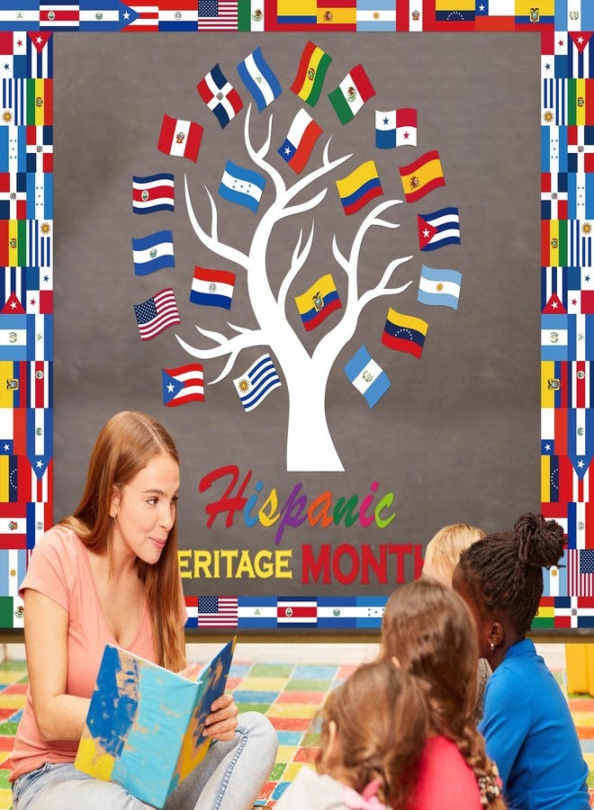 Containlol Hispanic Heritage Month Bulletin Board Decorations Latin American Classroom Decor Spanish Flags Cutouts for National Hispanic Classroom School Party Supplies (Tree) - Image 4