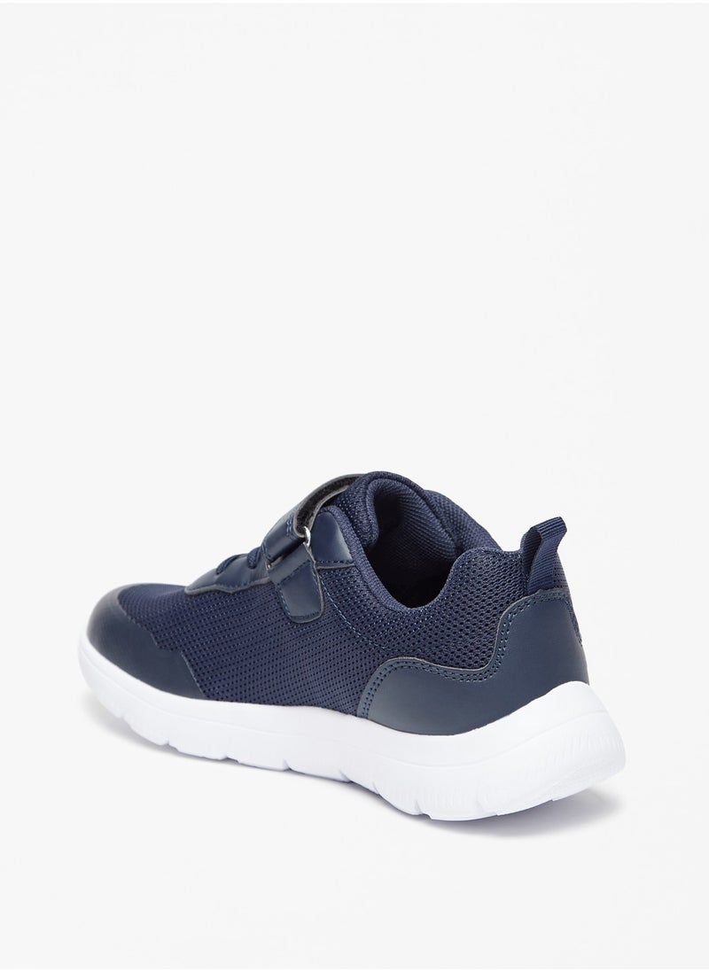 Oaklan by Shoexpress - Logo Print Sports Shoes with Hook and Loop Closure - Image 1