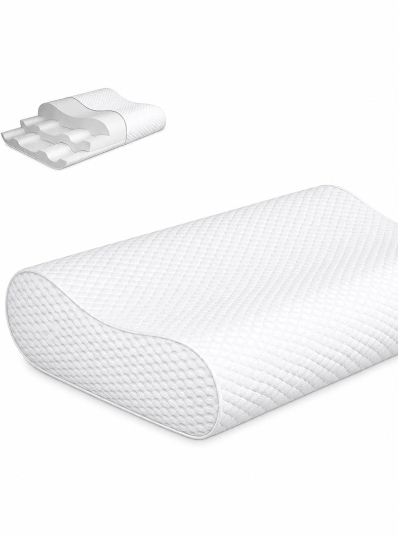 Luxury Ergonomic Memory Foam Pillow for Neck Support – Orthopedic Contour Design, Cooling Breathable Cover, Pain Relief for Side & Back Sleepers, Hotel Quality Premium Pillow, - Image 4