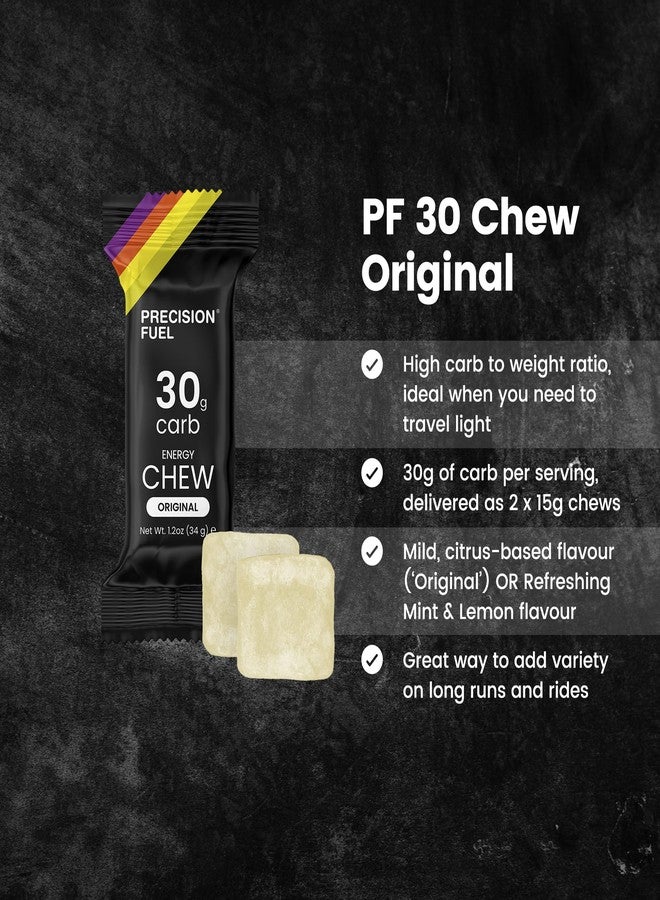 Precision Hydration Precision Fuel PF30 Chew Energy Chews - Carbohydrate Fuel for Endurance, Lightweight & Portable, 30g Carbs - Ideal for Long Runs, Rides & Workouts -Original Flavour (15 Chews) - Image 2