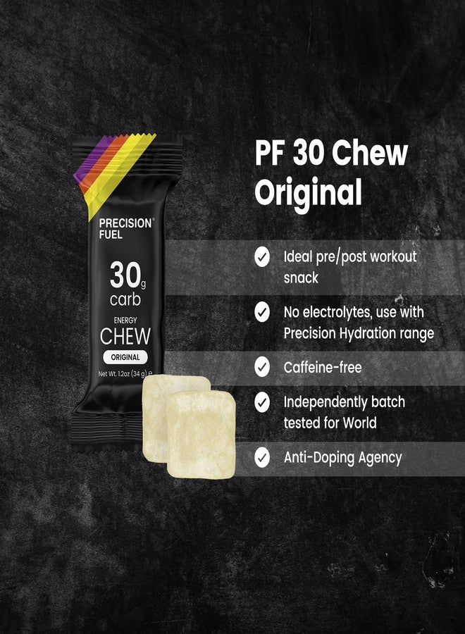 Precision Hydration Precision Fuel PF30 Chew Energy Chews - Carbohydrate Fuel for Endurance, Lightweight & Portable, 30g Carbs - Ideal for Long Runs, Rides & Workouts -Original Flavour (15 Chews) - Image 3