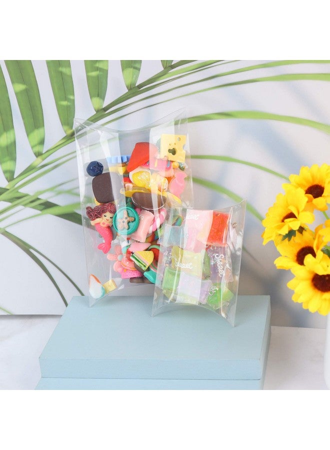 LOCOLO 70 Pcs 3.54 X 2.75 X 0.98 Inch Clear Plastic Pillow Gift Boxes Candy Treat Gift Box Transparent Party Favor Boxes Sweet Bags For Wedding Bridal Shower Baby Shower Birthday Party Supplies - Image 5