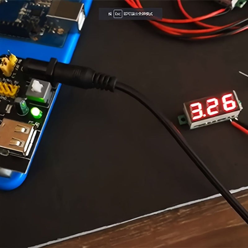 Mini Digital Voltmeter DC 0 28 Inch Three Line Display 0 100V LED Tester With Reverse Polarity Protection Accurate Pressure Measurement Blue - Image 5