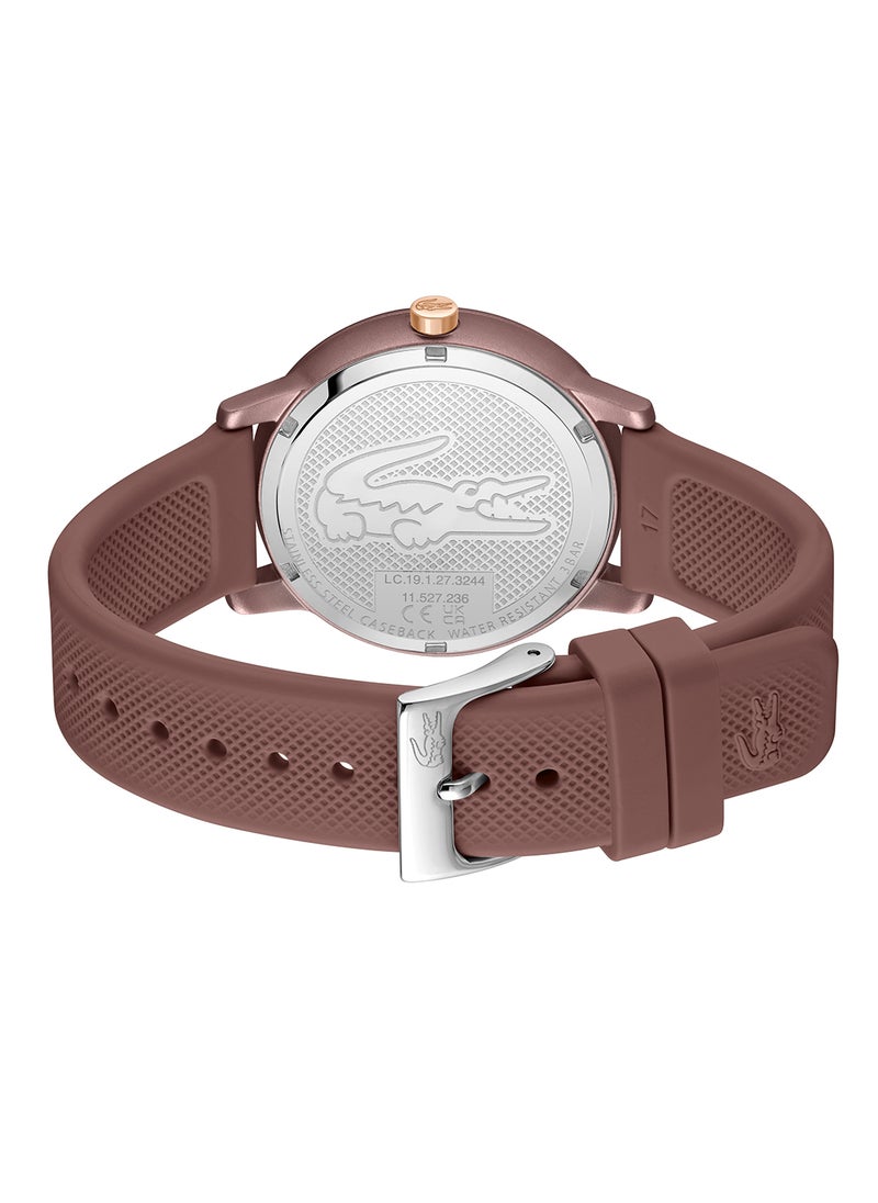LACOSTE ساعة يد نسائية دائرية أنالوج بهيكل برونزي - 2001319  - Image 3