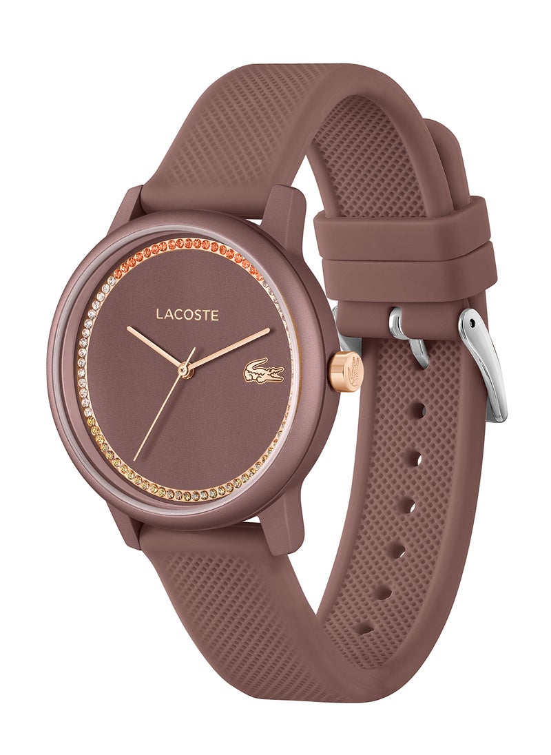 LACOSTE ساعة يد نسائية دائرية أنالوج بهيكل برونزي - 2001319  - Image 2