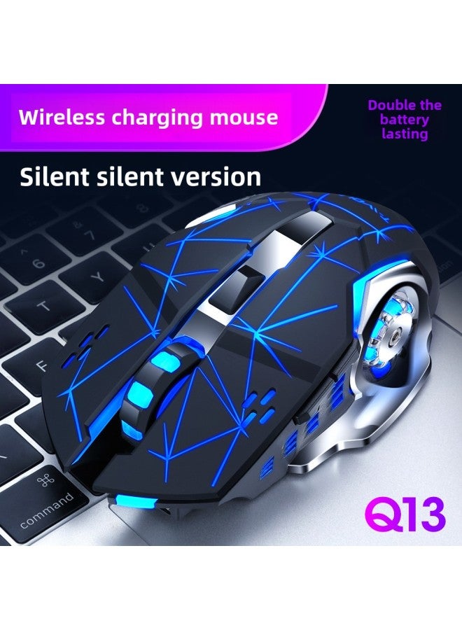 T-WOLF Explosions Q13 Rechargeable Wireless Mouse Office Game Laptop Creative Mouse Factory-Color:Q13b Piano White 2.4g+bluetooth Dual Mode Wireless Mouse - Image 3