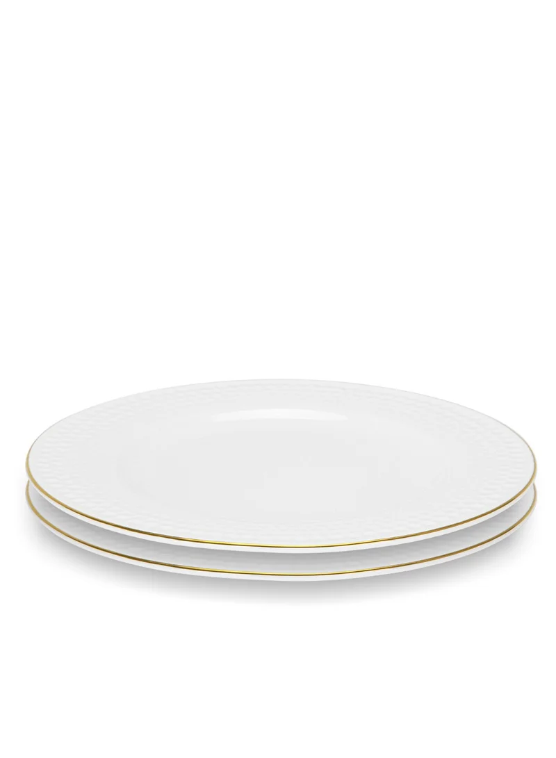 Fissman 2 Piece Dinner Plates 25cm, Noemi Series Porcelain