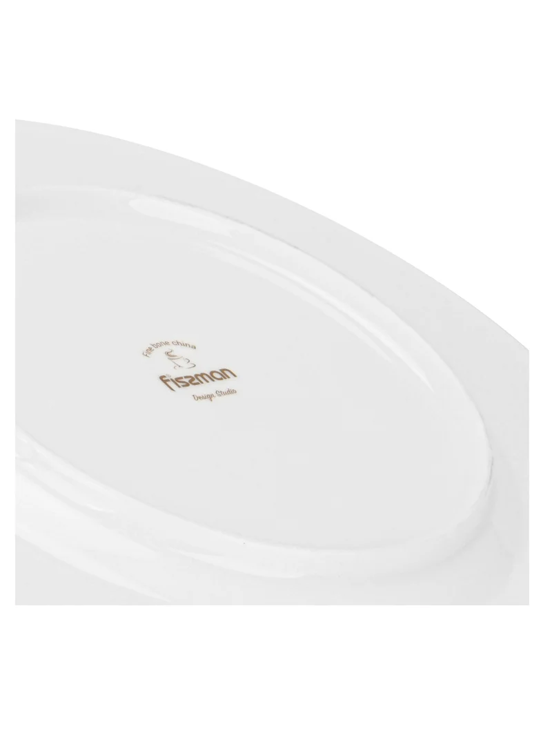 Fissman White 2 Piece Dinner Plates 25cm, Noemi Series Porcelain  | Best Price UAE
