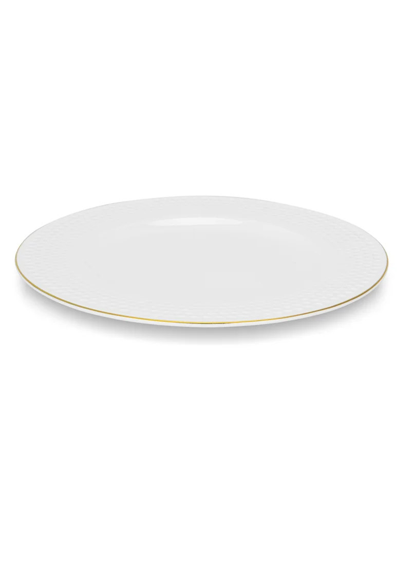 Fissman White 2 Piece Dinner Plates 25cm, Noemi Series Porcelain  | Best Price UAE