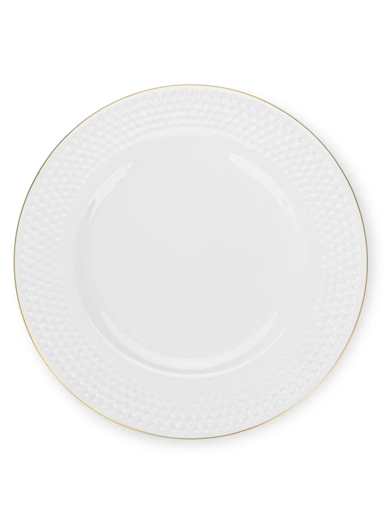 Fissman White 2 Piece Dinner Plates 25cm, Noemi Series Porcelain  | Best Price UAE