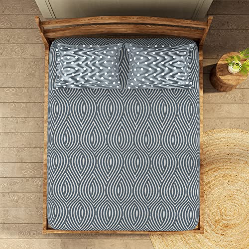 Welspun Wonder-Full 200 Tc Cotton Rich Double Bedsheet-Dragonfly - Image 3