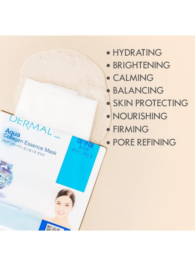 DERMAL 32 Combo A+B Set Collagen Essence Korean Face Mask - Hydrating and Soothing Facial Mask with Panthenol - Hypoallergenic Self Care Sheet Mask for All Skin Types - Natural Home Spa Treatment Mask - Image 4