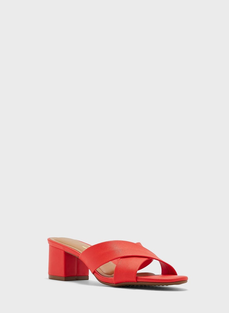VIZZANO Stella Cross Strap Mid Heel Sandals - Image 2