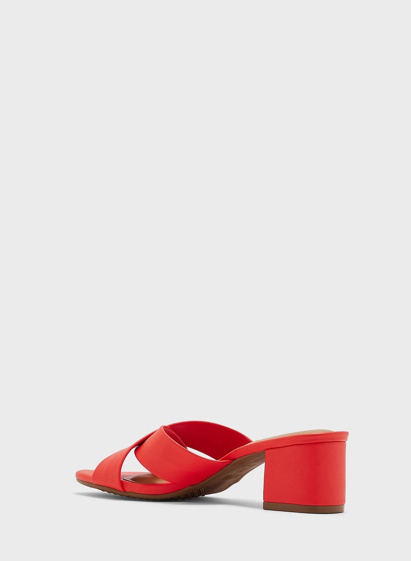 VIZZANO Stella Cross Strap Mid Heel Sandals - Image 3