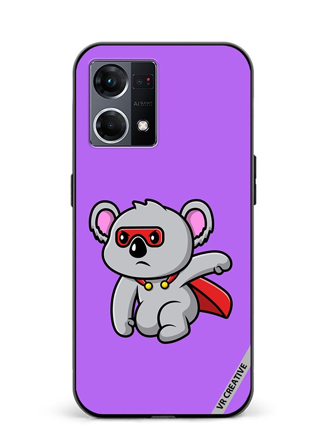 VR CREATIVE Protective Case Cover For Oppo Reno8 4G Hero Coala Design Multicolour - Image 1