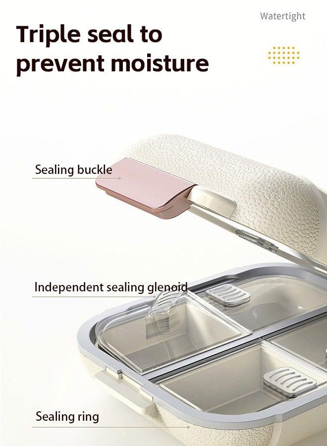 منظم حبوب يومي، تخزين حبوب محمول، منظم علبة حبوب، حاوية كبيرة لحمل الأدوية الأسبوعية مع 7 شبكات لمكملات الأدوية، زيت السمك - Image 2