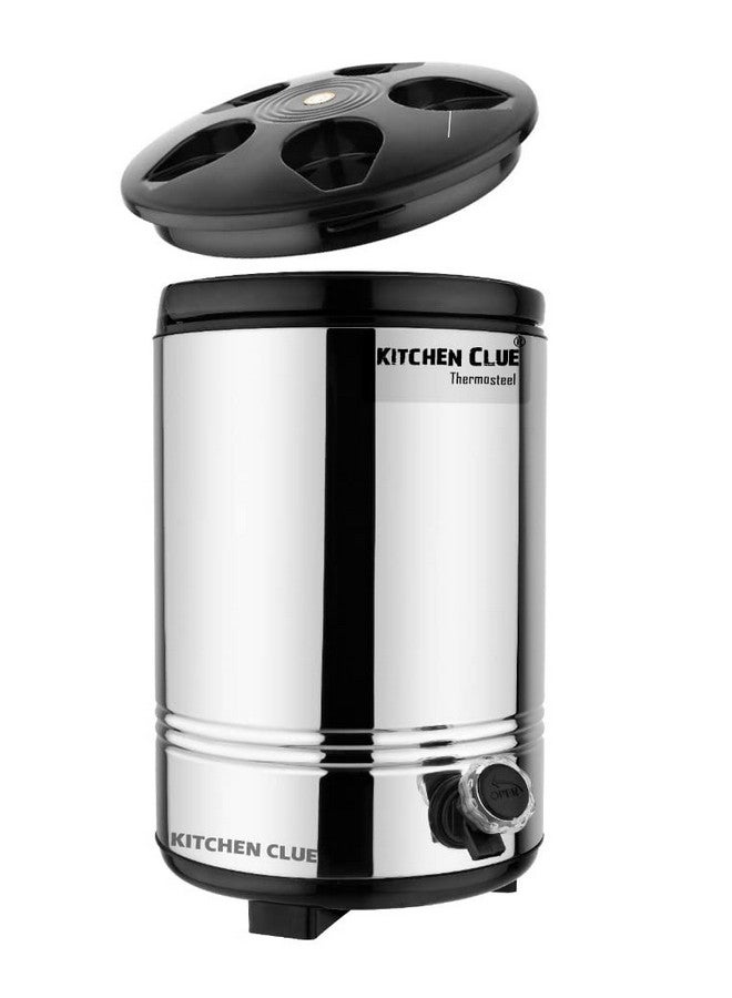 KITCHEN CLUE Stainless Steel Aqua-14 Water Jug 10 Liters I Hot and Cold Water Dispenser for Home I Big Size I Pu Insulated I Highly Durable and Unique Design, Silver - Image 1