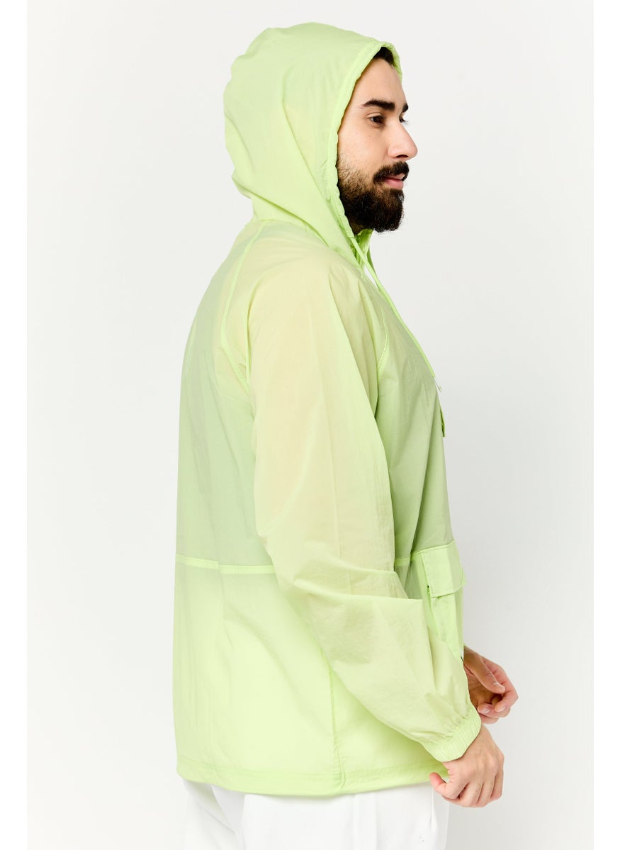 adidas Originals Men Sportswear Fit Long Sleeve Training Jacket, Lime Green  - Image 2