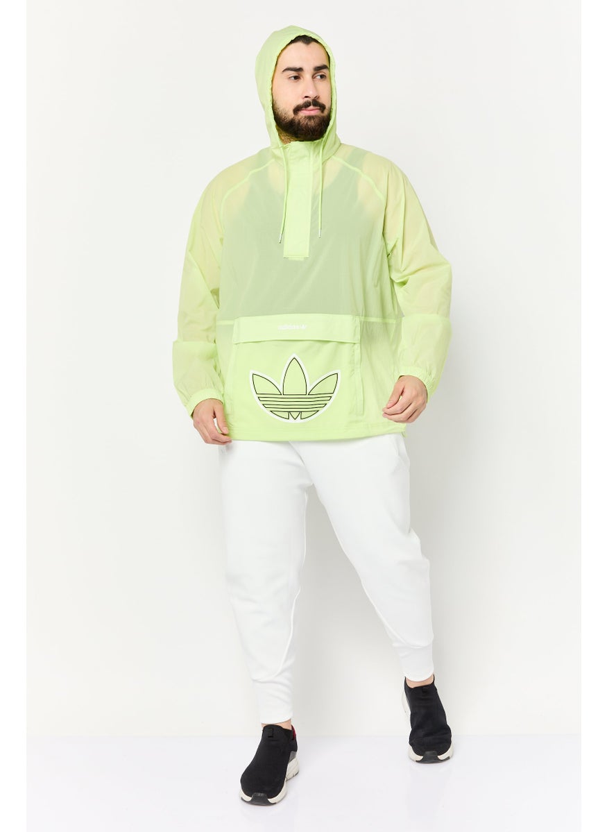 adidas Originals Men Sportswear Fit Long Sleeve Training Jacket, Lime Green  - Image 4