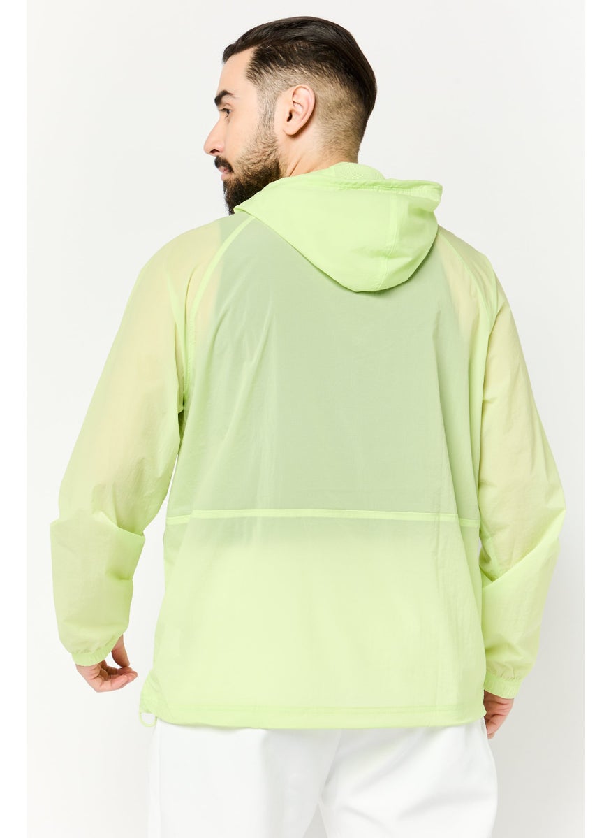 adidas Originals Men Sportswear Fit Long Sleeve Training Jacket, Lime Green  - Image 3