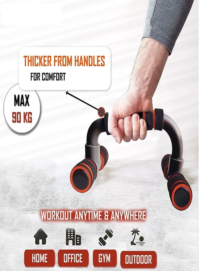 LAFILLETTE Pushup Bars Stands with Slip-Resistant and Comfort Foam Grip -Perfect for Home, Gym and Traveling Fitness (Black) - Image 5