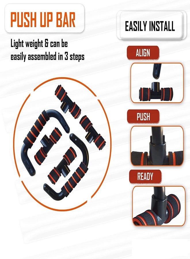 LAFILLETTE Pushup Bars Stands with Slip-Resistant and Comfort Foam Grip -Perfect for Home, Gym and Traveling Fitness (Black) - Image 4