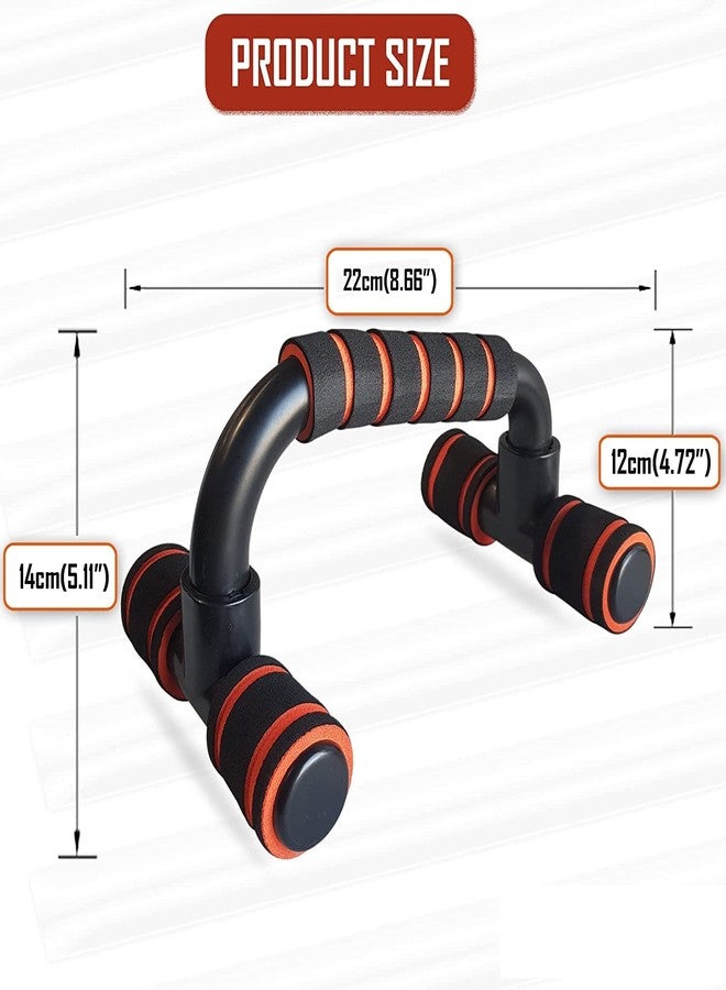 LAFILLETTE Pushup Bars Stands with Slip-Resistant and Comfort Foam Grip -Perfect for Home, Gym and Traveling Fitness (Black) - Image 2