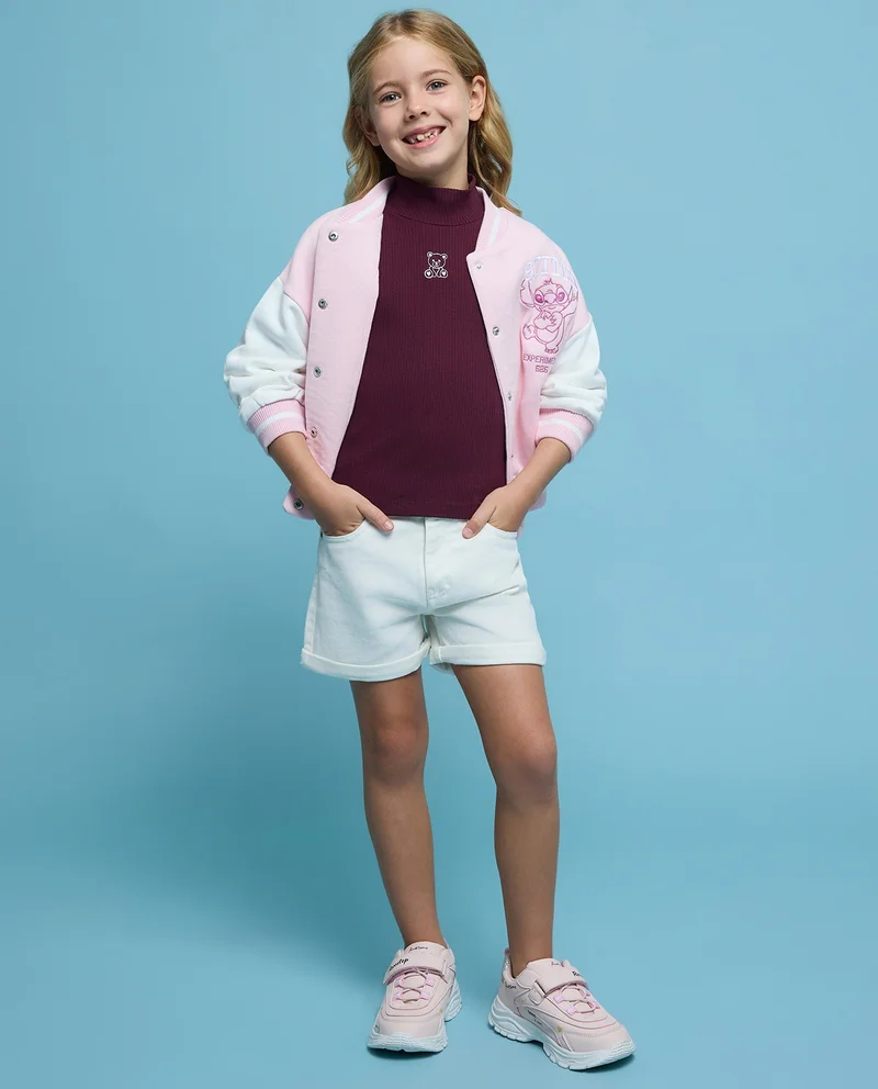 أر أند بي Solid Shorts with Button Closure