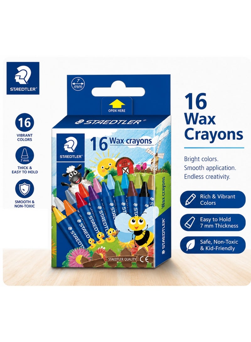 STAEDTLER 16-Piece Noris Wax Crayons Multicolour - Image 1