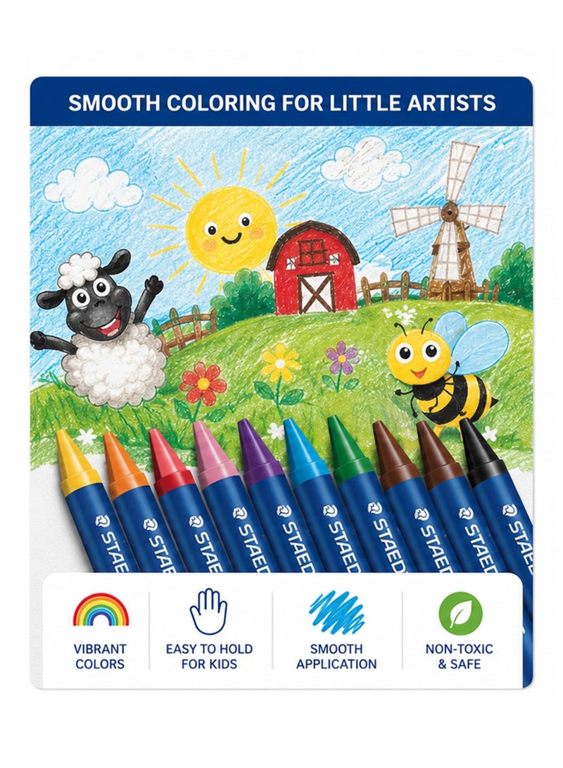 STAEDTLER 16-Piece Noris Wax Crayons Multicolour - Image 2