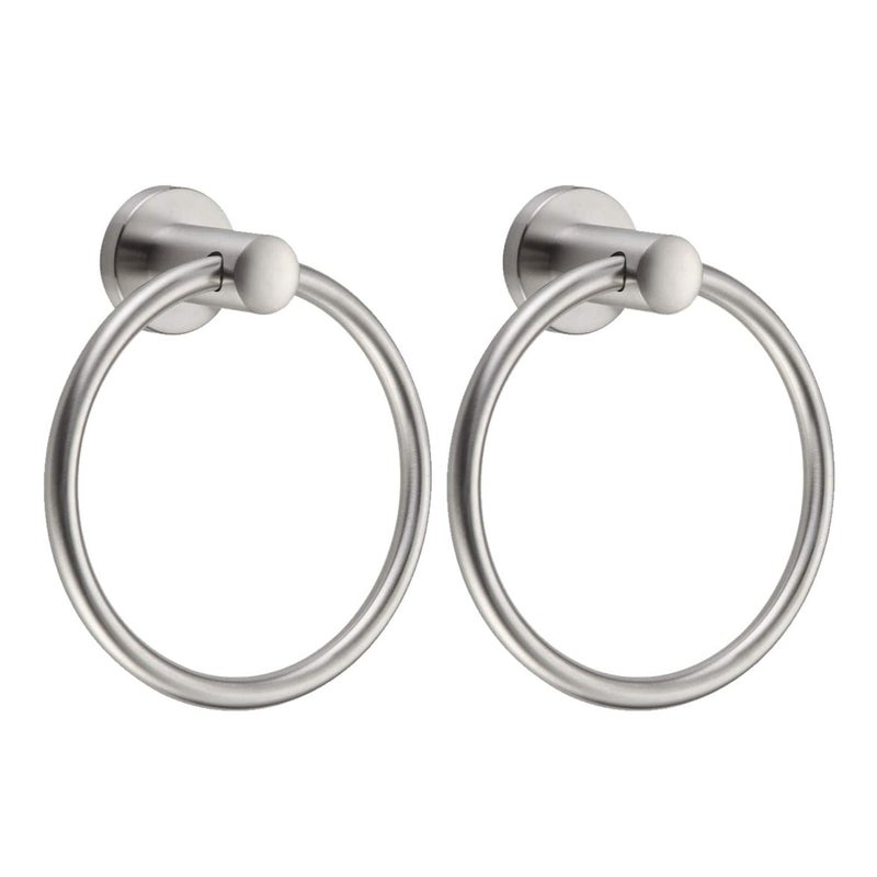 BGL BGL Brushed Nickel Towel Ring Brushed Nickel Hand Towel Holder Stainless Steel Towel Ring for Bathroom 2 Pack 