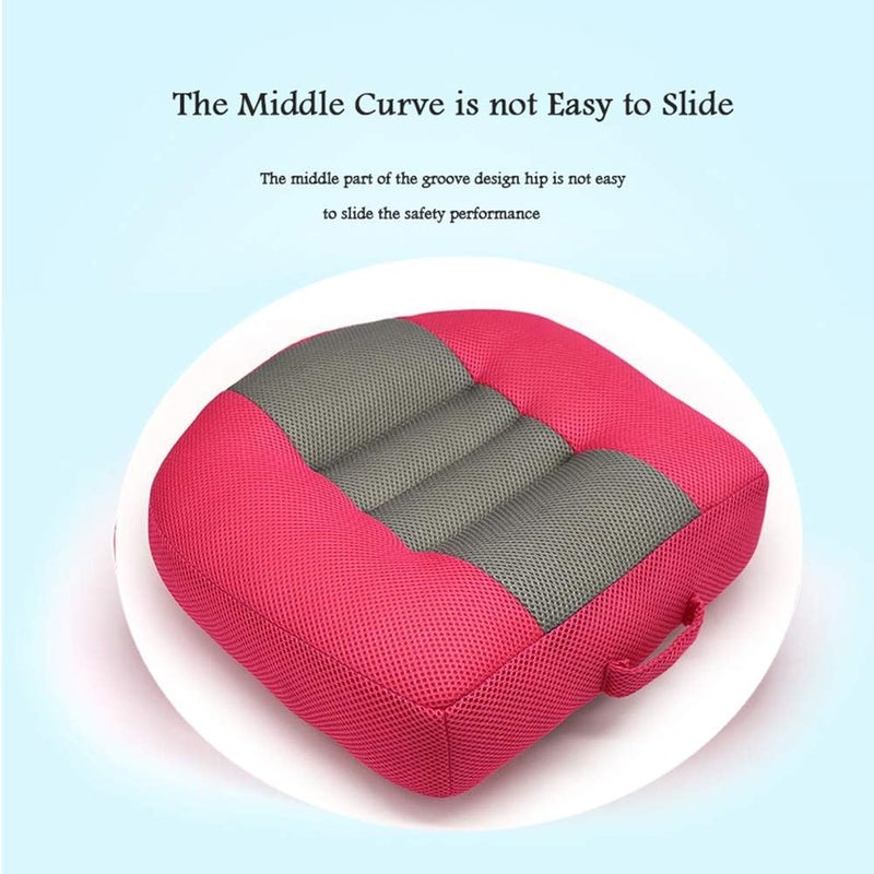 Srutirbo Car Booster Seat Cushion Heightening Height Boost Mat, Breathable Mesh Portable Car Seat Pad Angle Lift Seat for Car, Office,Home (Rose Red) - Image 3