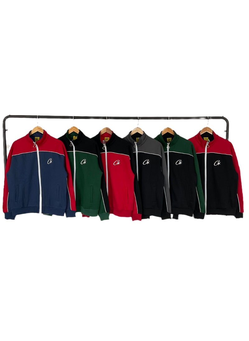 Generic - Unisex CRTZ Logo Print Hoodie Embroidery Zipper Olive green - Image 1
