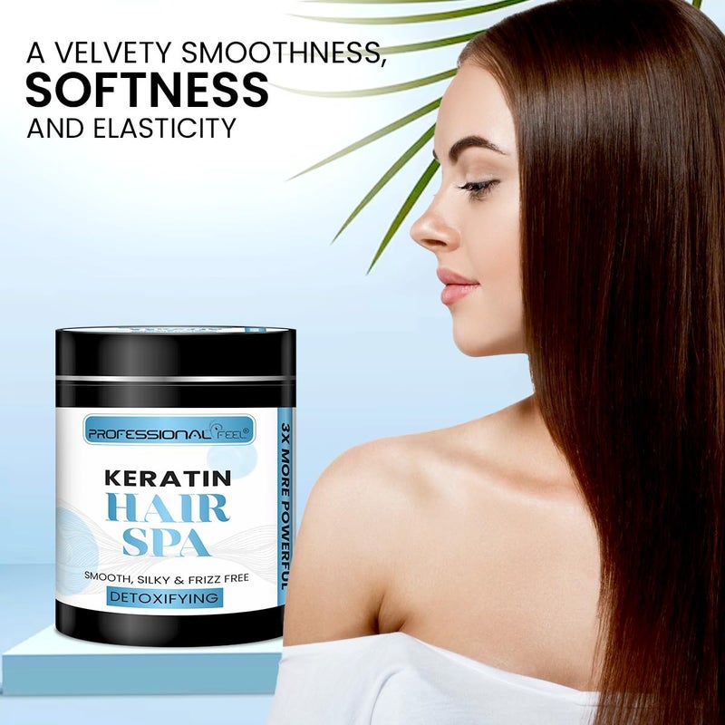 professional feel Professioal Feel Keratin Hair Spa Smooth Silky  Frizz Free Detoxifying Spa Treatment 500 Gram - Image 3