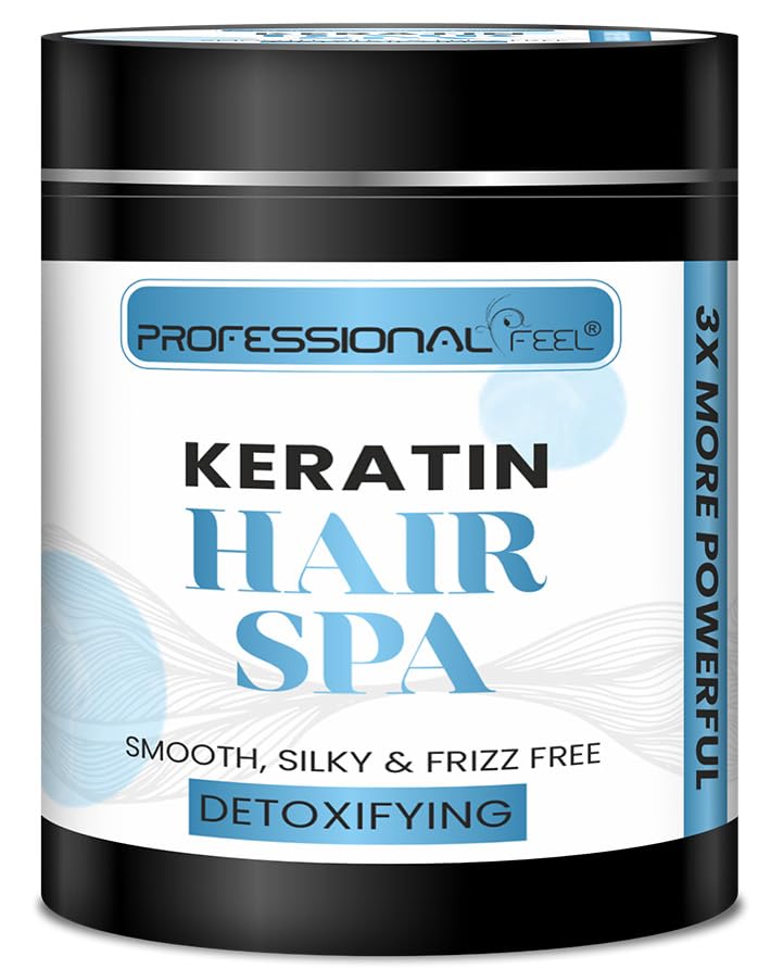 professional feel Professioal Feel Keratin Hair Spa Smooth Silky  Frizz Free Detoxifying Spa Treatment 500 Gram - Image 1